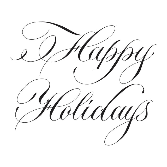Spellbinders - Copperplate Holiday Sentiments Collection - Press Plates - Copperplate Happy Holidays-ScrapbookPal