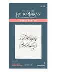 Spellbinders - Copperplate Holiday Sentiments Collection - Press Plates - Copperplate Happy Holidays-ScrapbookPal