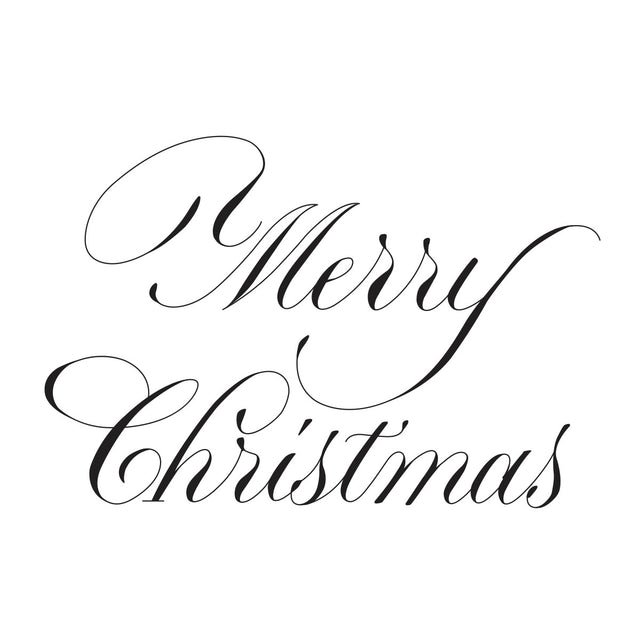 Spellbinders - Copperplate Holiday Sentiments Collection - Press Plates - Copperplate Merry Christmas-ScrapbookPal
