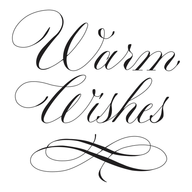Spellbinders - Copperplate Holiday Sentiments Collection - Press Plates - Copperplate Warm Wishes-ScrapbookPal