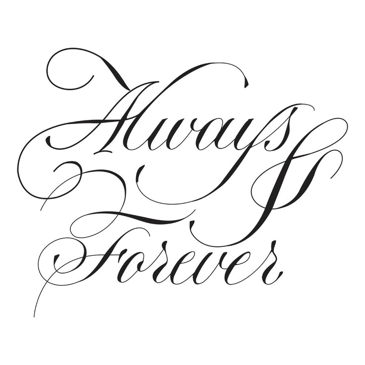 Spellbinders - Copperplate On Your Wedding Day Collection - Press Plates - Copperplate Always &amp; Forever-ScrapbookPal