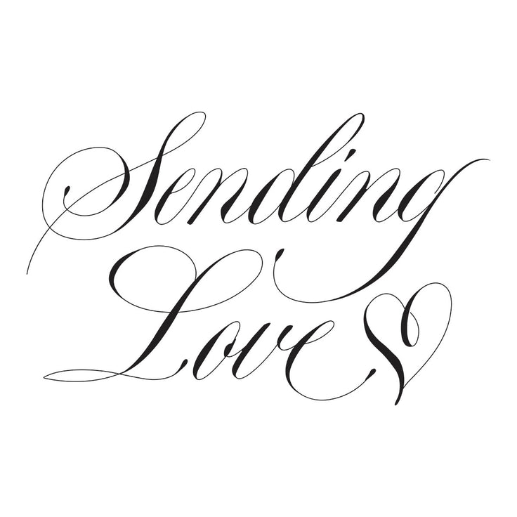 Spellbinders - Copperplate On Your Wedding Day Collection - Press Plates - Copperplate Sending Love-ScrapbookPal