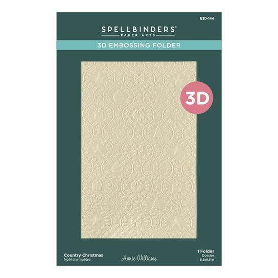 Spellbinders - Country Christmas Collection - 3D Embossing Folder - Country Christmas-ScrapbookPal