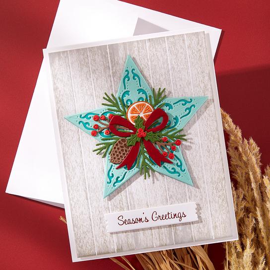 Spellbinders - Country Christmas Collection - Dies - Barn Star Wreath-ScrapbookPal