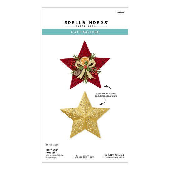 Spellbinders - Country Christmas Collection - Dies - Barn Star Wreath-ScrapbookPal