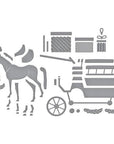 Spellbinders - Country Christmas Collection - Dies - Christmas Horse-Drawn Wagon-ScrapbookPal