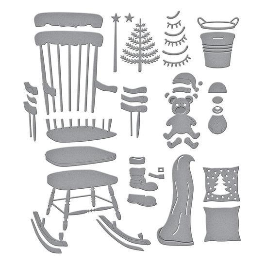 Spellbinders - Country Christmas Collection - Dies - Christmas Rocking Chair-ScrapbookPal