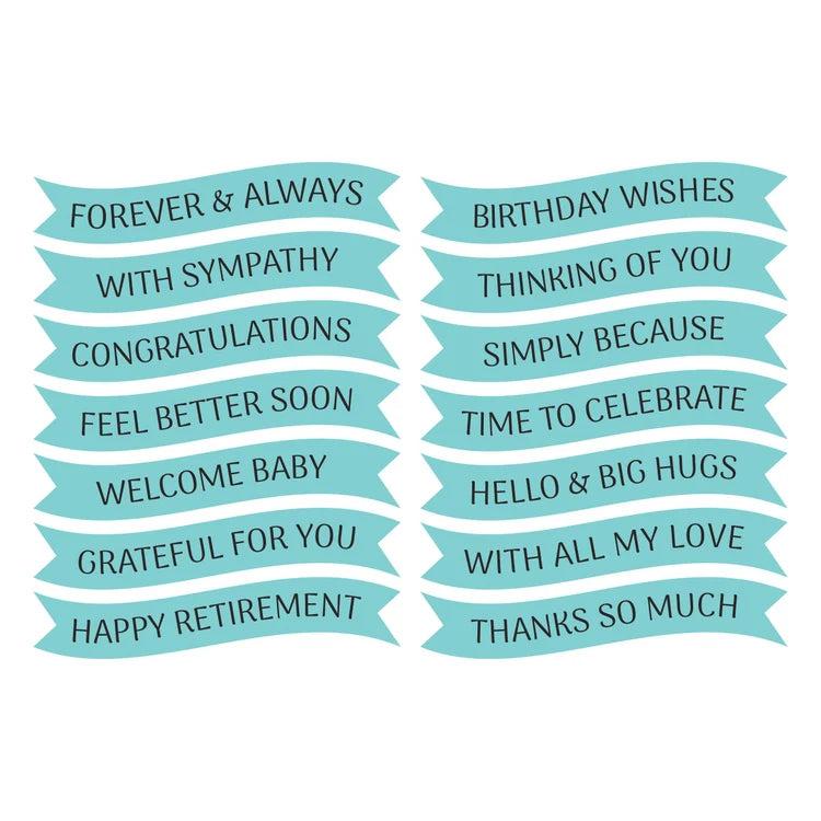Spellbinders - Create Your Way Everyday Collection - Letterpress + Foil Plate &amp; Dies - Signature Sentiments-ScrapbookPal