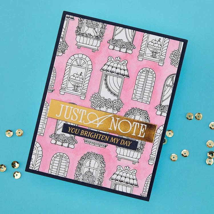 Spellbinders - Create Your Way Everyday Collection - Letterpress + Foil Plate &amp; Dies - Windows with a View-ScrapbookPal