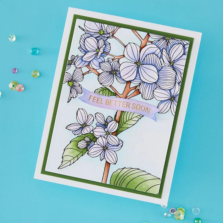Spellbinders - Create Your Way Everyday Collection - Letterpress + Foil Plate - Thanks in Bloom-ScrapbookPal