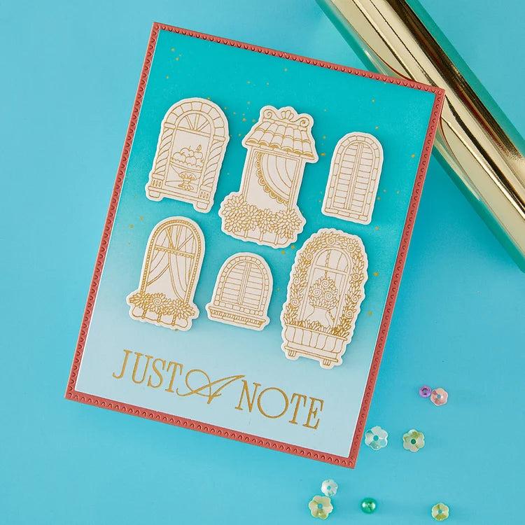 Spellbinders - Create Your Way Everyday Collection - Letterpress + Foil Plate - Timeless Greetings-ScrapbookPal