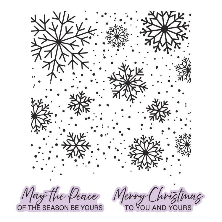 Spellbinders - Create Your Way Holiday Collection - Letterpress + Foil Plate &amp; Dies - Winter Peace-ScrapbookPal