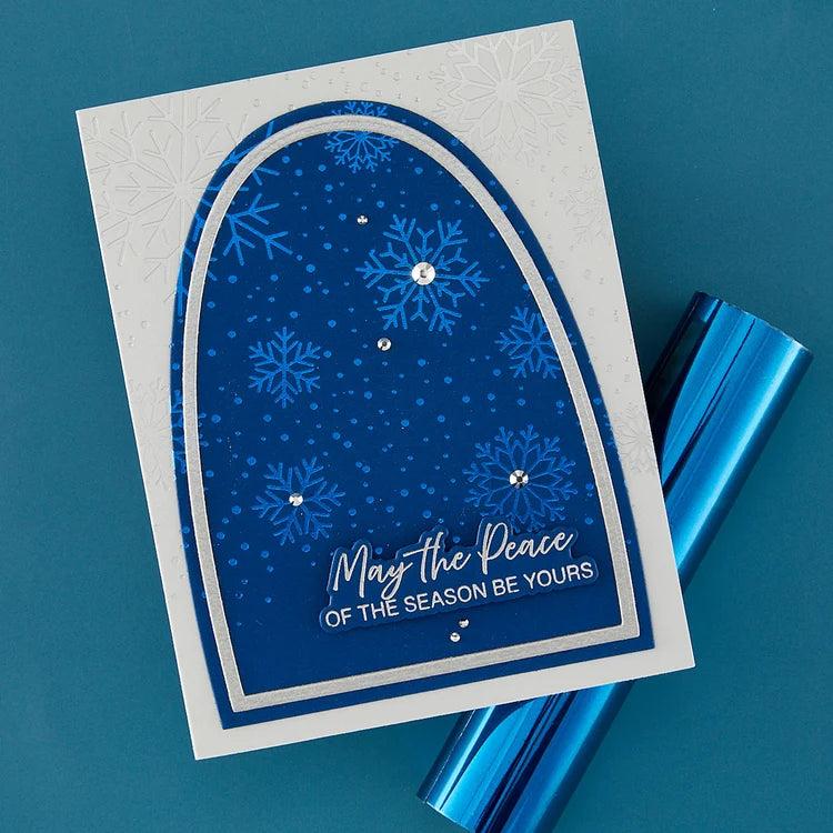 Spellbinders - Create Your Way Holiday Collection - Letterpress + Foil Plate &amp; Dies - Winter Peace-ScrapbookPal
