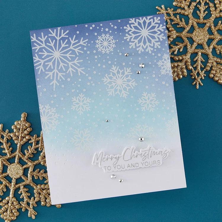 Spellbinders - Create Your Way Holiday Collection - Letterpress + Foil Plate &amp; Dies - Winter Peace-ScrapbookPal