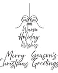 Spellbinders - Create Your Way Holiday Collection - Registration Press + Foil Plate & Stencils - Tied with Cheer-ScrapbookPal