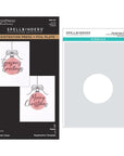Spellbinders - Create Your Way Holiday Collection - Registration Press + Foil Plate & Stencils - Tied with Cheer-ScrapbookPal