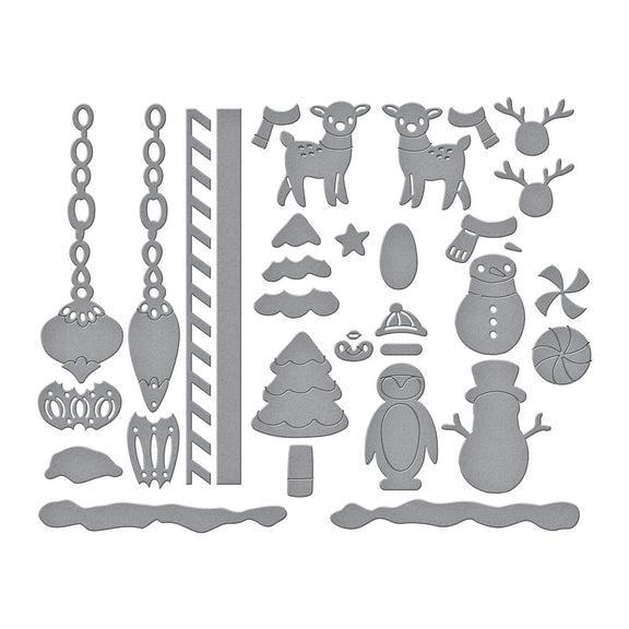 Spellbinders - Cuckoo Cottage Collection - Dies - Chiming Christmas-ScrapbookPal