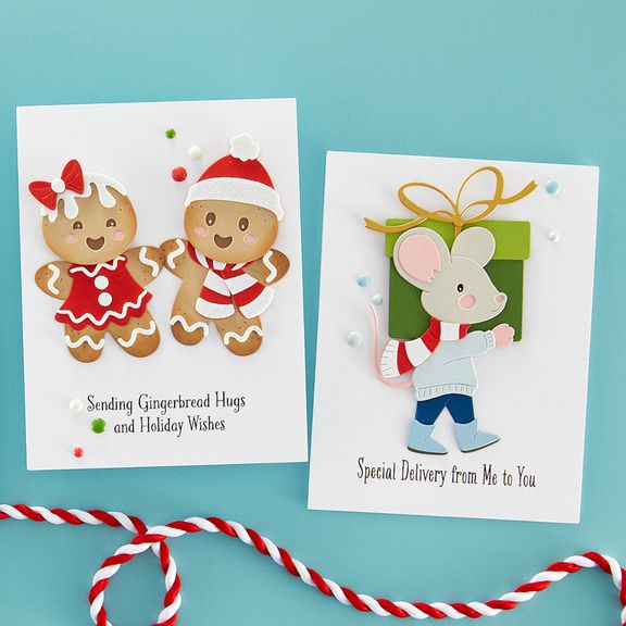 Spellbinders - Dancin&#39; Christmas Collection - Clear Stamps - Dancin&#39; Christmas Sentiments-ScrapbookPal