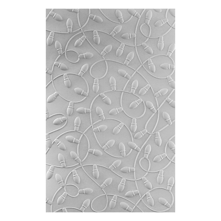 Spellbinders - Dancin' Christmas Friends Collection - 3D Embossing Folder - Holiday Lights-ScrapbookPal