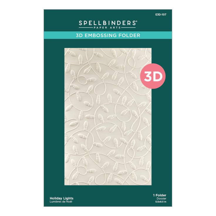 Spellbinders - Dancin&#39; Christmas Friends Collection - 3D Embossing Folder - Holiday Lights-ScrapbookPal