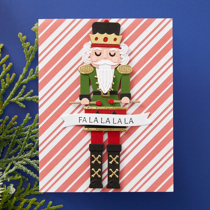 Spellbinders - Dancin' Christmas Friends Collection - Press Plates - Candy Cane Stripes-ScrapbookPal