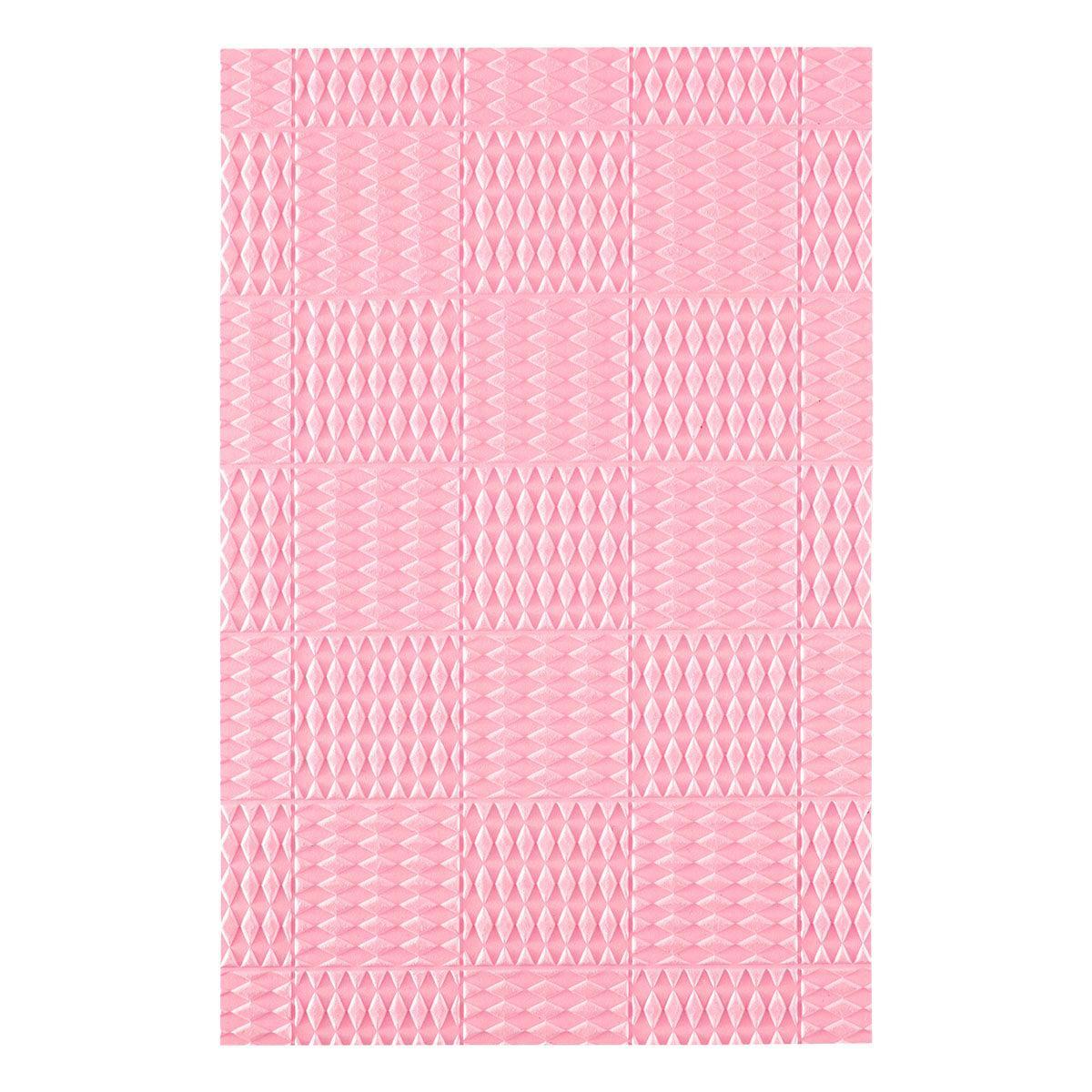Spellbinders - Dear Santa Collection - 3D Embossing Folder - Diamond Blocks-ScrapbookPal