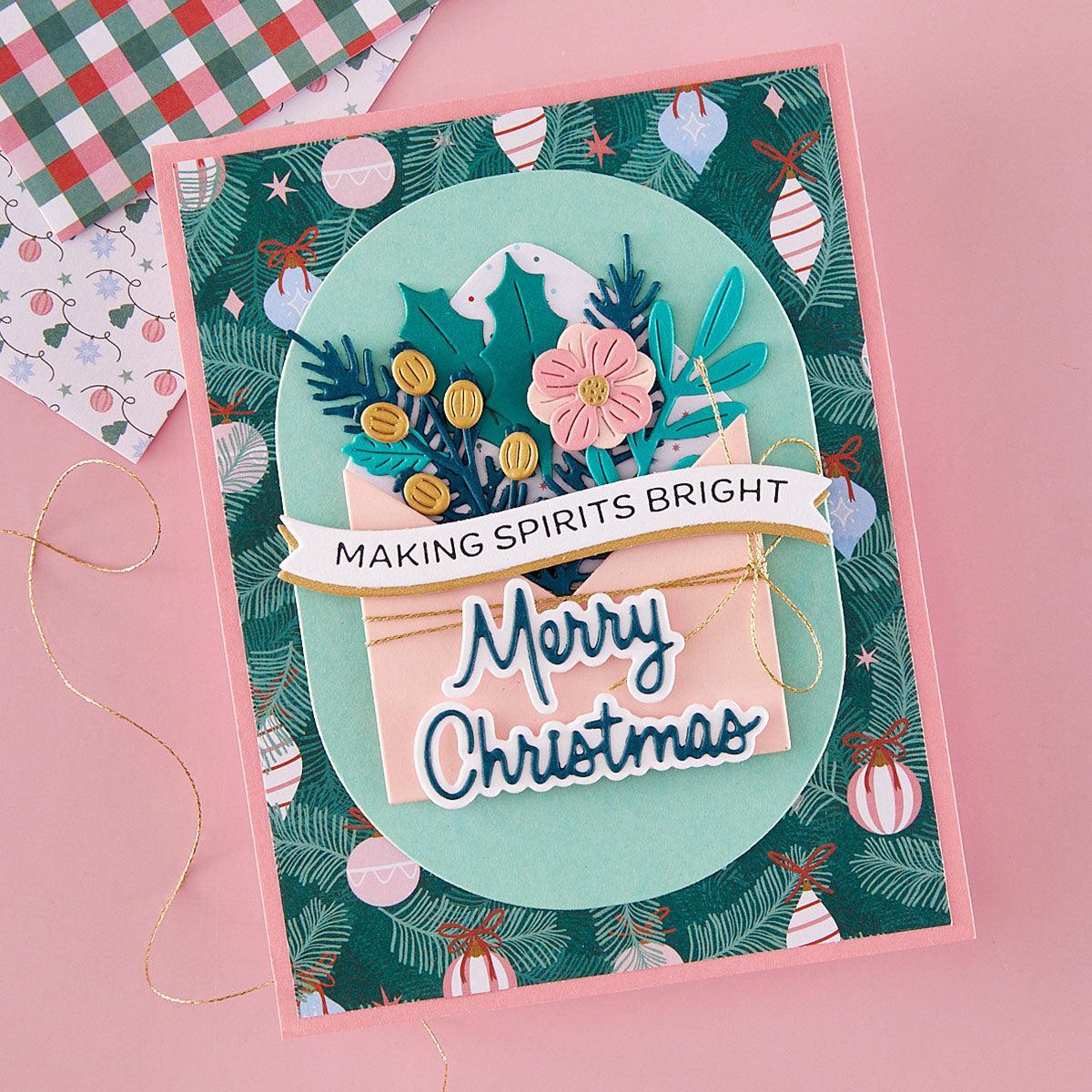 Spellbinders - Dear Santa Collection - Dies - Festive Floral Mix-ScrapbookPal