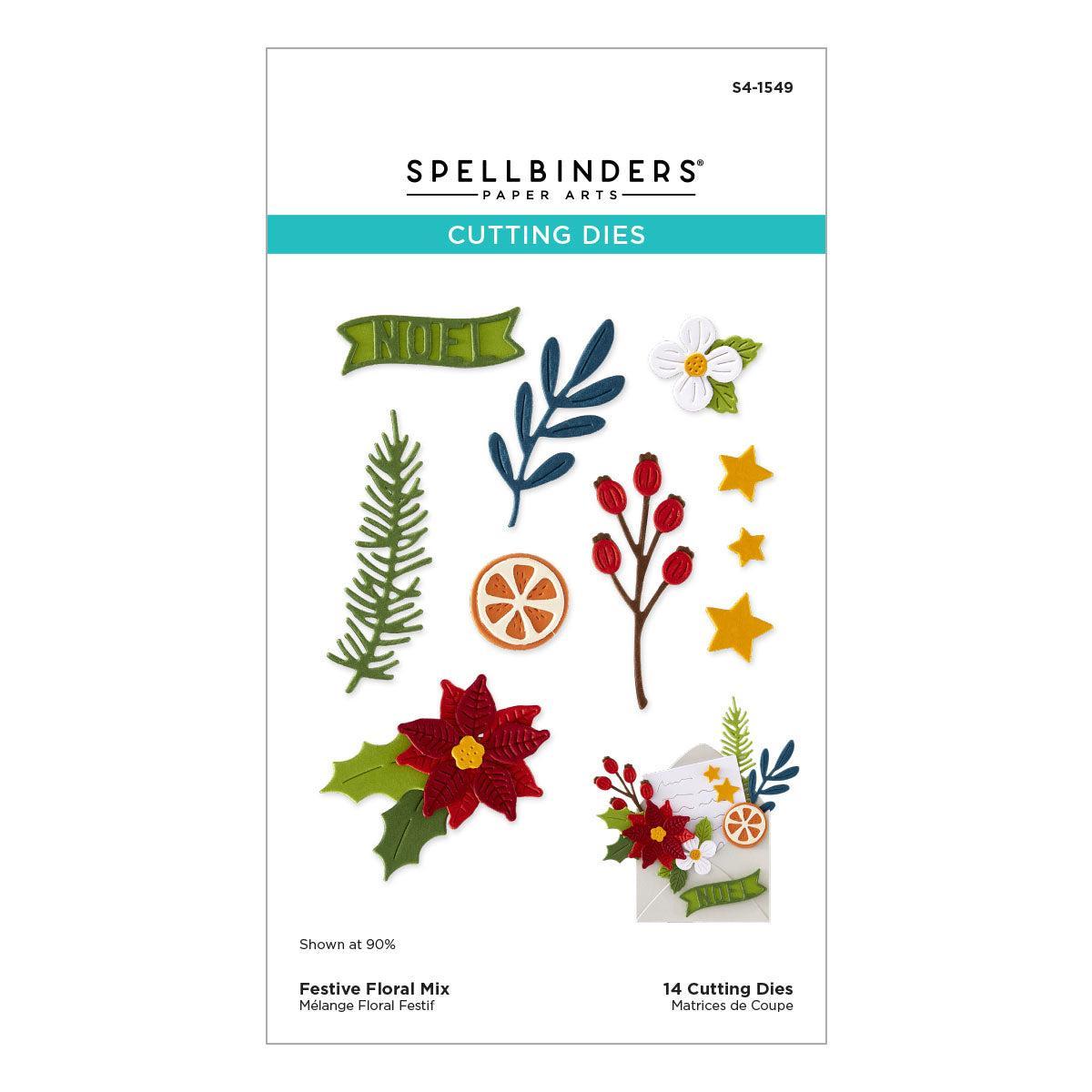 Spellbinders - Dear Santa Collection - Dies - Festive Floral Mix-ScrapbookPal