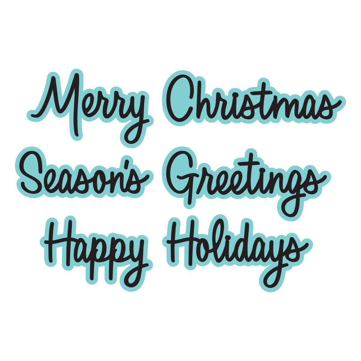 Spellbinders - Dear Santa Collection - Dies - Merry Greetings-ScrapbookPal