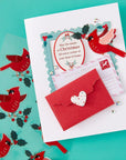 Spellbinders - Dear Santa Collection - Dimensional Stickers - Festive Birds-ScrapbookPal