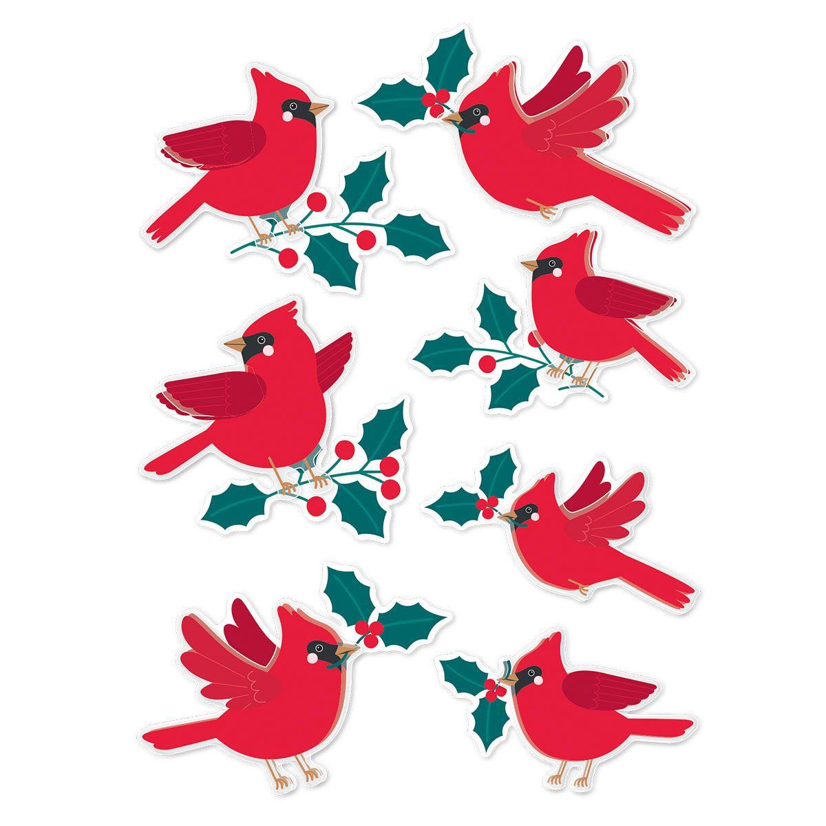 Spellbinders - Dear Santa Collection - Dimensional Stickers - Festive Birds-ScrapbookPal