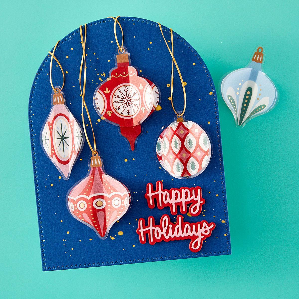 Spellbinders - Dear Santa Collection - Dimensional Stickers - Ornaments-ScrapbookPal