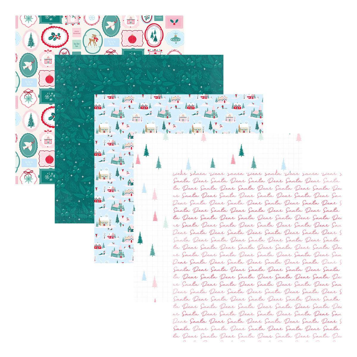 Spellbinders - Dear Santa Collection - Paper Pack - Dear Santa - 6" x 6"-ScrapbookPal