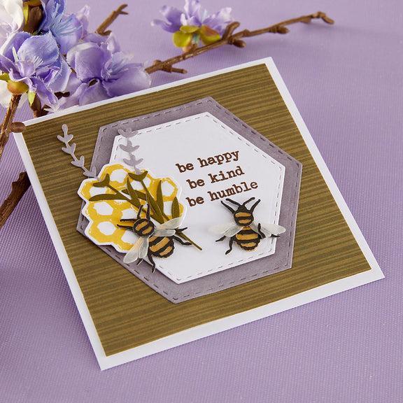 Spellbinders - Dies - Simple Vintage Lavender Fields Hexagons-ScrapbookPal