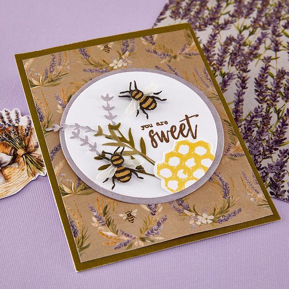 Spellbinders - Dies - Simple Vintage Lavender Fields Hexagons-ScrapbookPal