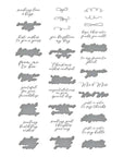 Spellbinders - Envelope of Wonder Collection - Press Plate & Dies - Sentiments of Wonder-ScrapbookPal