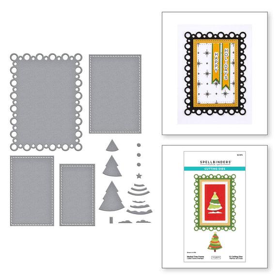 Spellbinders - Essential Holiday Collection - Dies - Nested Tree Frame-ScrapbookPal