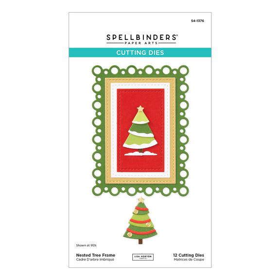 Spellbinders - Essential Holiday Collection - Dies - Nested Tree Frame-ScrapbookPal