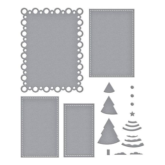 Spellbinders - Essential Holiday Collection - Dies - Nested Tree Frame-ScrapbookPal