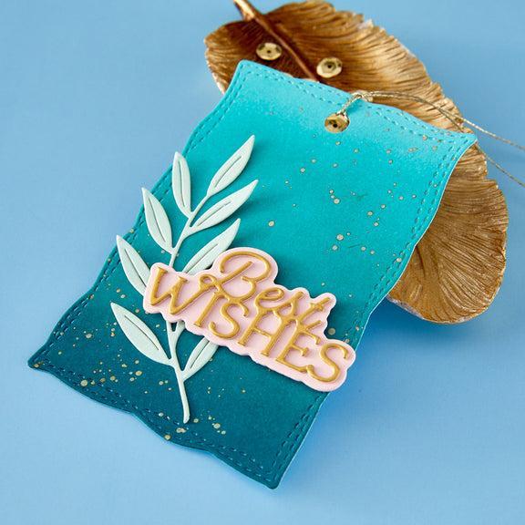 Spellbinders - Essentially Yours Sentiments Collection - Dies - Layered Best Wishes-ScrapbookPal