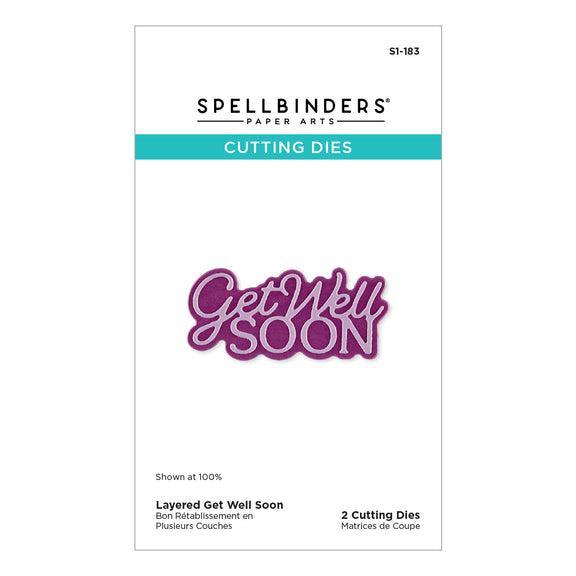 Spellbinders - Essentially Yours Sentiments Collection - Dies - Layered Get Well Soon-ScrapbookPal