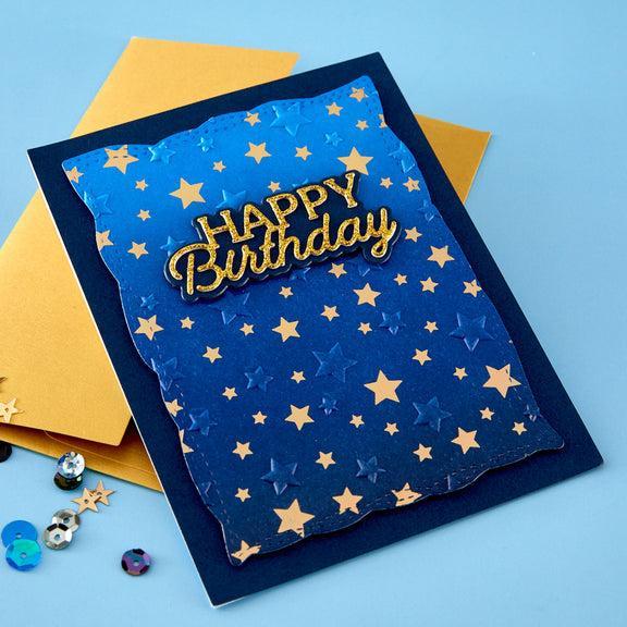 Spellbinders - Essentially Yours Sentiments Collection - Dies - Layered Happy Birthday-ScrapbookPal