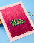 Spellbinders - Essentially Yours Sentiments Collection - Dies - Layered Hello Friend-ScrapbookPal