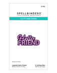 Spellbinders - Essentially Yours Sentiments Collection - Dies - Layered Hello Friend-ScrapbookPal