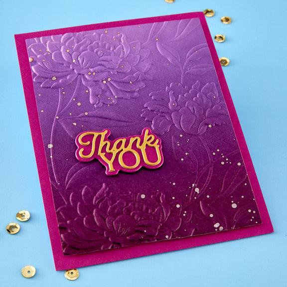 Spellbinders - Essentially Yours Sentiments Collection - Dies - Layered Thank You-ScrapbookPal