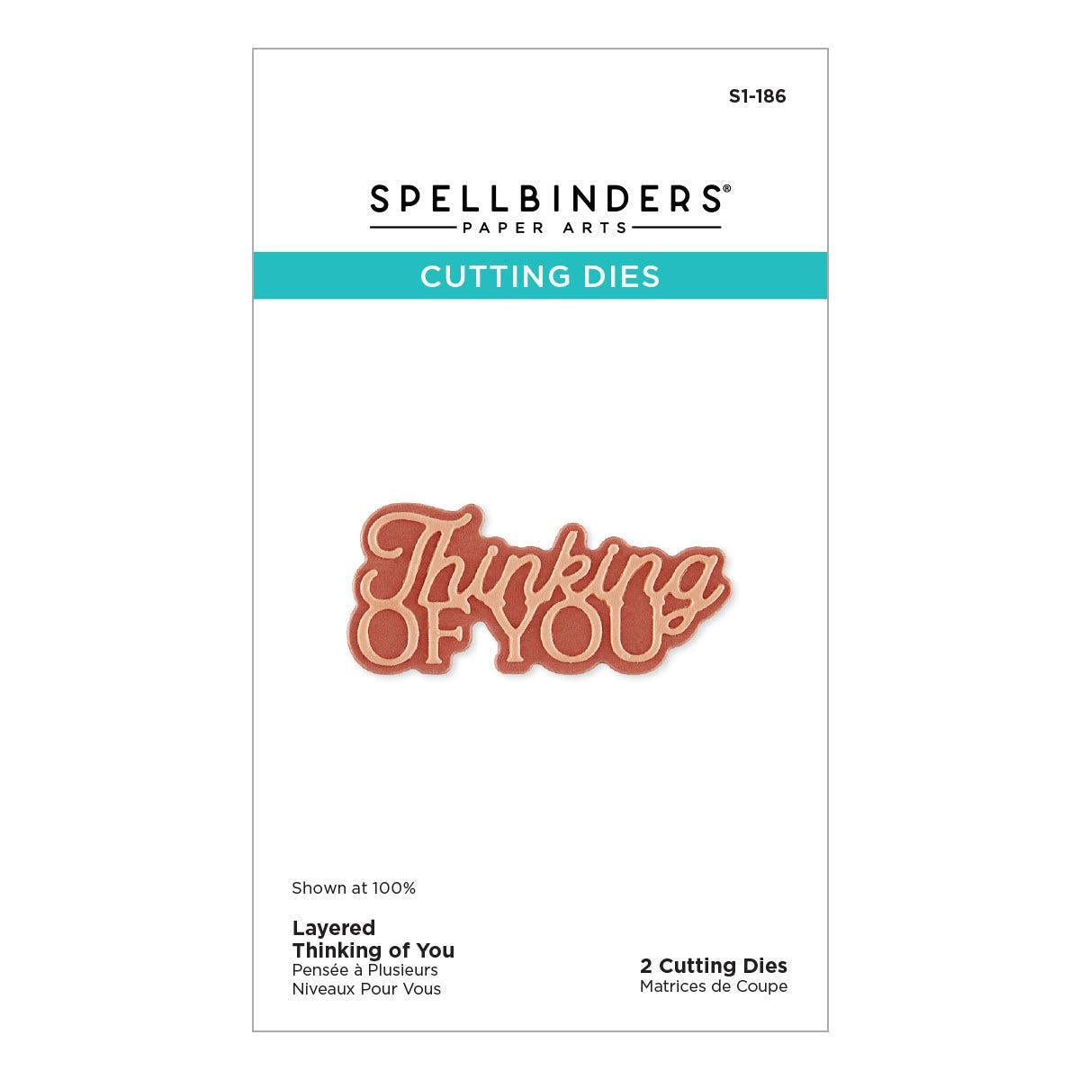 Spellbinders - Essentially Yours Sentiments Collection - Dies - Layered Thinking of You-ScrapbookPal