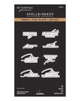 Spellbinders - Everyday City Holiday Collection - Letterpress + Foil Plate & Cut - Welcome Home Sentiments-ScrapbookPal