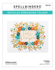 Spellbinders - Fall Traditions Collection - Embossing Folder - Falling Leaves
