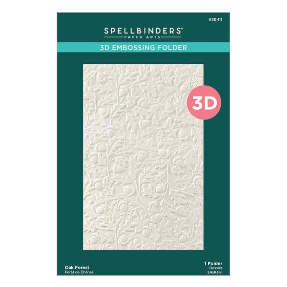 Spellbinders - Falling Leaves Collection - 3D Embossing Folder - Oak Forest-ScrapbookPal