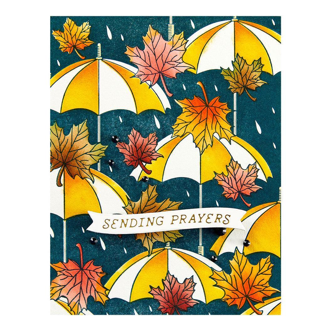 Spellbinders - Falling Leaves Collection - Press Plates - Autumn Rain-ScrapbookPal